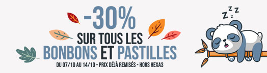 -30% sur psatilles et bonbons